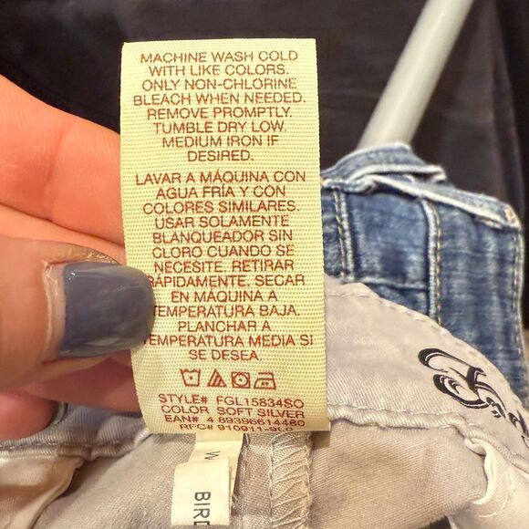 Gray Chino Flat Front Crop Pants - Picture 10 of 10